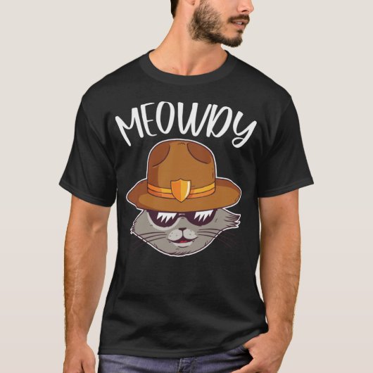 Meowdy Texas Cat Meme Cat T-shirt (Voorkant)