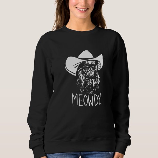 Meowdy Texas Cat Meme Trui (Voorkant)