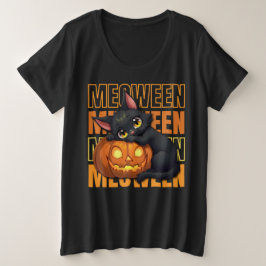 MEOWEEN - Kattenliefhebbers Halloween Grote Maat T-shirt