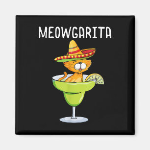 Meowgarita - Cinco De Mayo Margarita Kattenliefheb Magneet