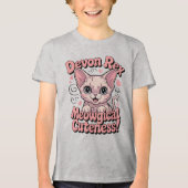 Meowgical Cuteness - Kawaii Devon Rex Cat Tri-Blend Shirt (Voorkant)