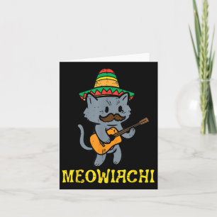 Meowiachi Cat Mariachi Funny Cinco De Mayo Mexican Kaart