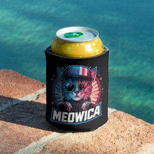 Meowica 4 juli kat Amerikaanse vlag Amerika VS Blikjeskoeler