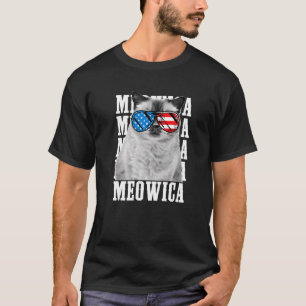 Meowica Cat Eagle Amerikaans Symbool USA Patriotti T-shirt