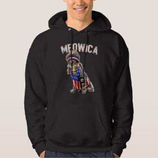 Meowica Cat Mullet, Amerikaans vlaggenpatriottisch Hoodie