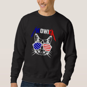 Meowica Kat 4 juli Amerikaanse Vlag Zonnebril Pa Trui