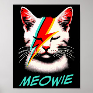 Meowie Cat Rock Concert Band Mannen Kinder Vrouwen Poster