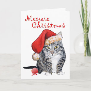 Meowie Kerstmis Cat Kaart