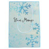 Meowing Stained-Glass Christmas Black Cat Medium Cadeauzakje (Achterkant)