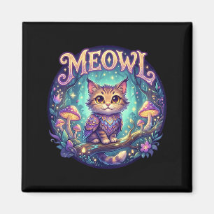 Meowl Kat Uil Meme Hersenrot Kinderen Vervloekt Do Magneet