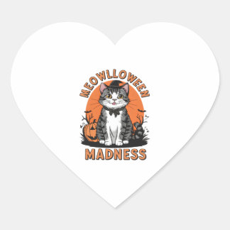 Meowlloween Madness Hart Sticker