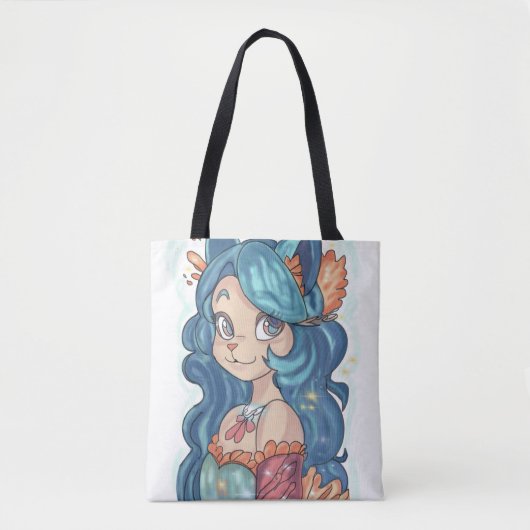 Meowmaid canvas tas (Voorkant)