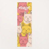 Meowmaste: Feminine Yoga Mat Cat Lovers (Voorkant)