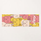 Meowmaste: Feminine Yoga Mat Cat Lovers (Voorkant (horizontaal))