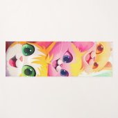 Meowmaste - Leuke kittens anime stijl Yogamat (Voorkant (horizontaal))