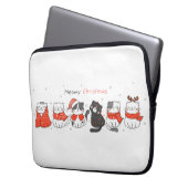 Meowmy Kerstmis! Electronics Bag Laptop Sleeve (Voorkant Links)