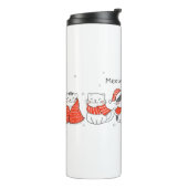 Meowmy Kerstmis! Thermische getumbler Thermosbeker (Gedraaid links)