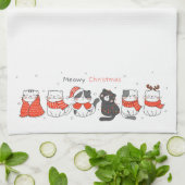 Meowmy Noël !  Serviettes de cuisine (Plié)