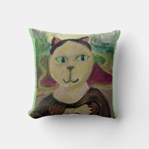 Meowna Mona Lisa Pret Klassieke Katten Schilderij Kussen