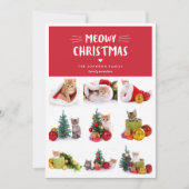 Meowny Christmas 9 Chat Photo Collage Carte de Noë (Devant)