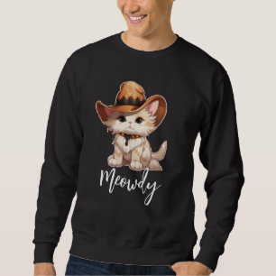 Meowny Funny Western Cowboy Sweatshirt de chat