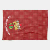 Meowo Catmas Noël Chat Serviette de cuisine (Horizontal)