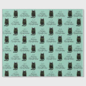 Meowry kerst cadeaupapier (Vlak)