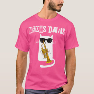 Meows Davis - Grappige coole jazz kat die trompet T-shirt
