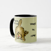 Meows il allant ? Tasse de chat de bande dessinée (Devant gauche)