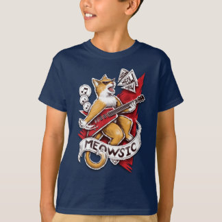 Meowsic - Chat Guitariste T-shirt