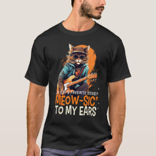 Meowsic voor mijn Oren voor Muzikale Katten en Muz T-shirt