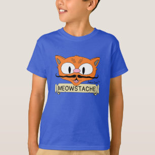 MEOWSTACHE Cartoon Kat met Snavel Kids T-shirt