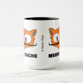 MEOWSTACHE Funny Mustache Cat Señor Gato Mok (Midden)