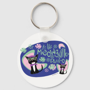 Meowsville Dad-O Beatnik Kat Sleutelhanger