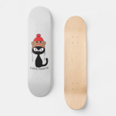 Meowt Black Cat met Sock Monkey-Pet controleren Skateboard (Voorkant)