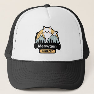 Meowtain Explorer – Ontwerp voor een leuk kattenav Trucker Pet