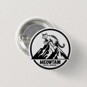 Meowtain Explorer Ronde Button 3,2 Cm (Voorkant /achterkant)