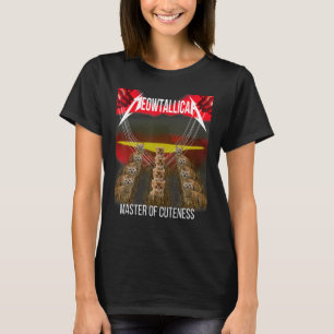 Meowtallica meester van schattigheid grappige kat t-shirt