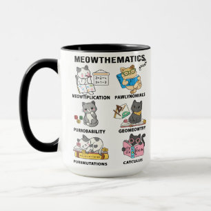 Meowthematica Grappige Wiskunde Kat Woordspelingen Mok