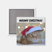 MEOWWING CHRISTMAS GINGER CAT MAGNET (Recto/Verso)