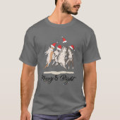 Meowy and Bright Funny kerstkat Pajama Kind me T-shirt (Voorkant)