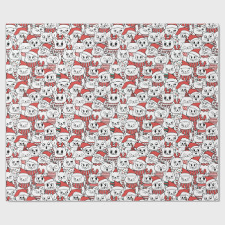 Meowy & Bright - Kerstkatten Cadeaupapier
