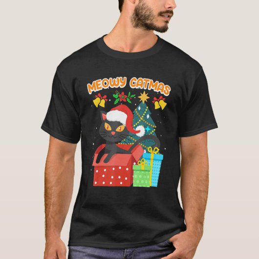 Meowy Catmas 1 T-shirt (Voorkant)
