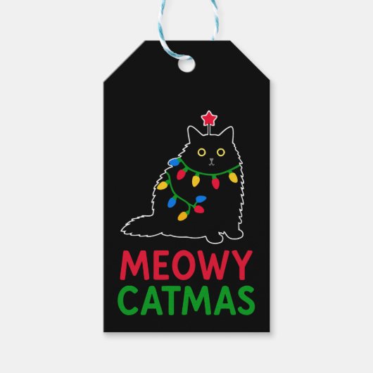 Meowy Catmas Cadeaulabel (Voorkant)