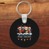 Meowy Catmas Cat Christmas Tree Xmas Girls Boys Fu Sleutelhanger (Voorkant)