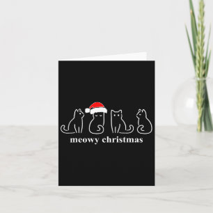 Meowy Catmas Cat Kerstmis Cute Kitten Santa Kaart