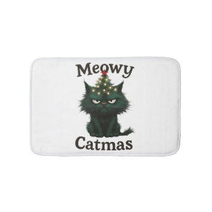 Meowy Catmas Chagrijnige kat Badmat