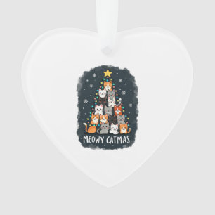 Meowy Catmas Chat Arbre de Noël Xmas Filles Garçon