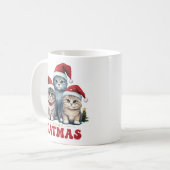 Meowy CaTMas Drie SMiling Katten Koffiemok (Voorkant links)