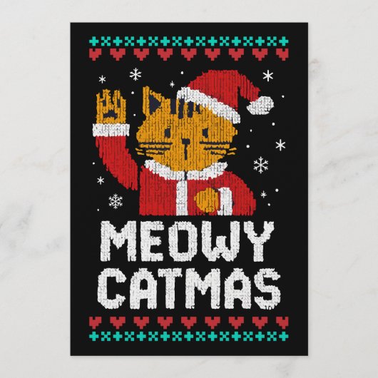 Meowy Catmas Kaart (Voorkant)